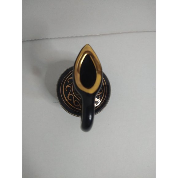 Vintage Cobalt Blue & Gold Vase Handmade In Greece W/ 24 K Gold - Picture 6 of 8